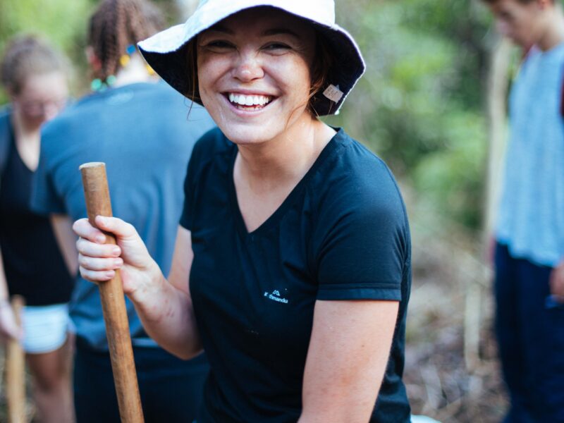 smiling participant