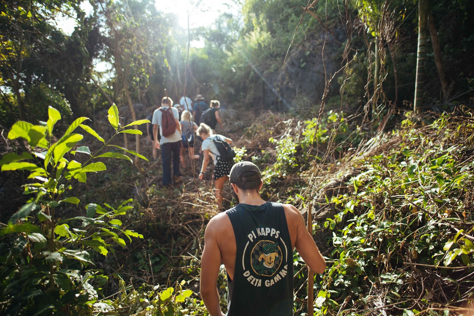 hiking in the jungle