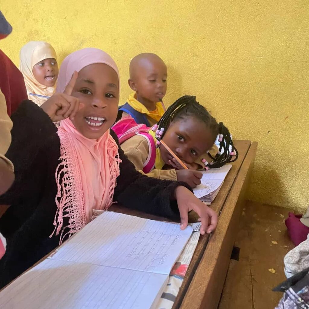 kids at desk in arusha