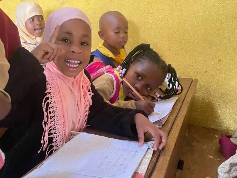 kids at desk in arusha