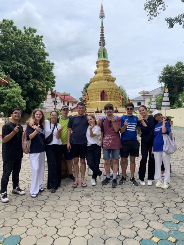 group at temple