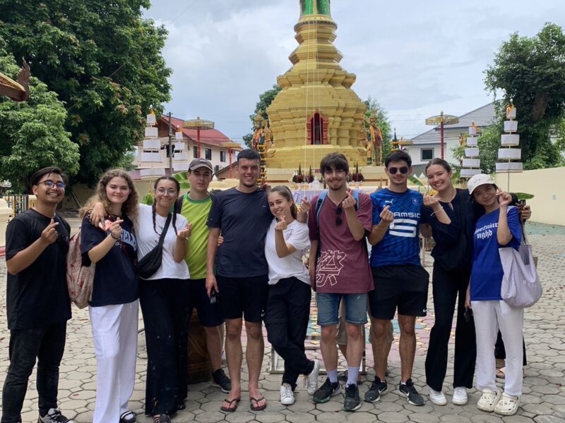 group at temple