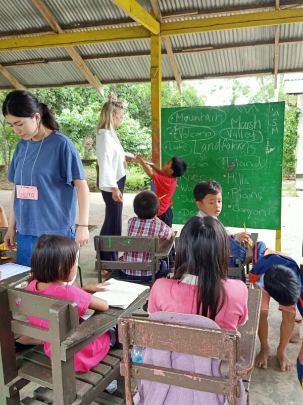 teaching outside in palawan