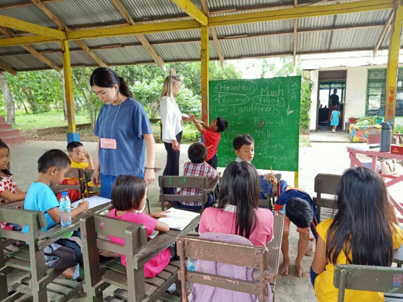 teaching outside in palawan