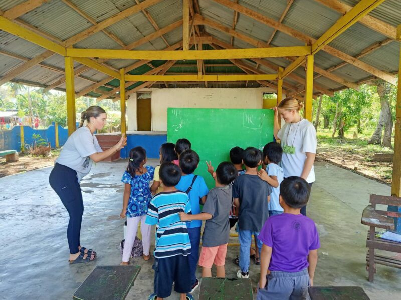 teaching outside in palawan