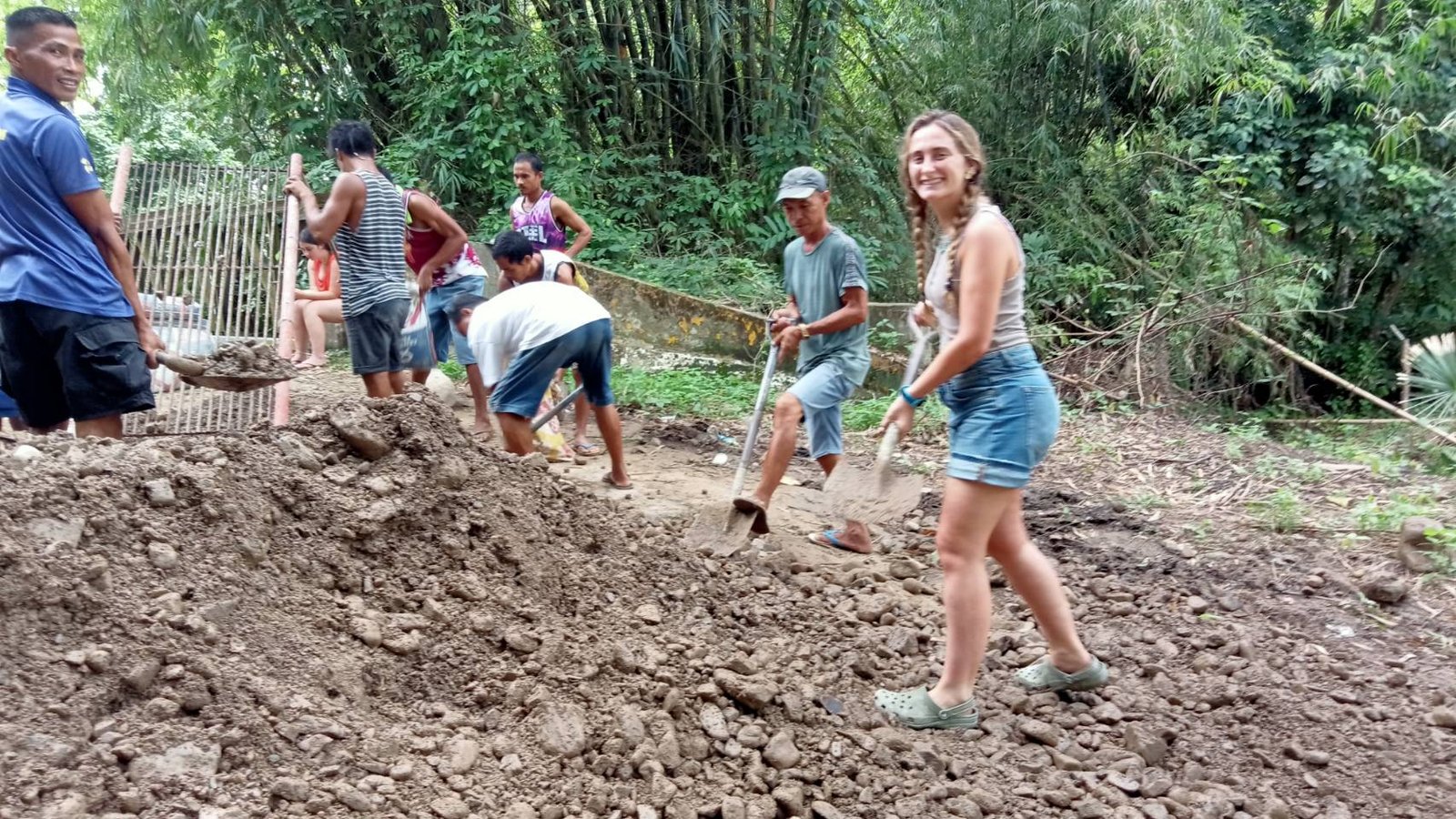 volunteers on construction