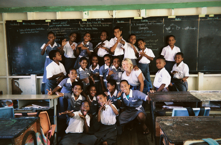 class on remote island