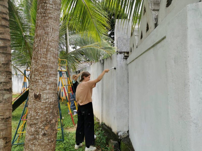 painting a wall