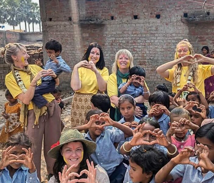 group pics witht he kids at bodhi tree