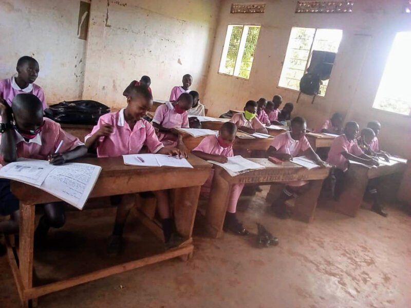 kids in classroom, Uganda