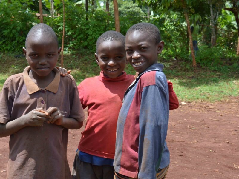 young boys smiling