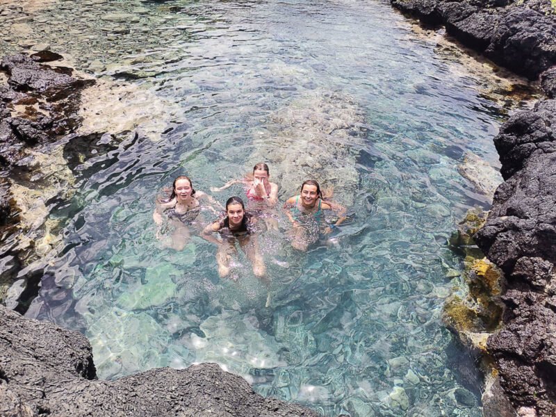 waterfall swimming