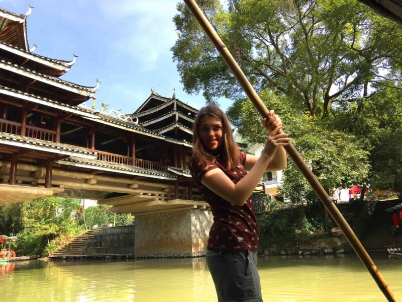 Bamboo boat in Fengyan