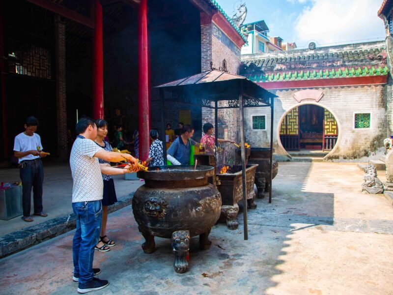 Confucius Temple - People Praying in The Temple
