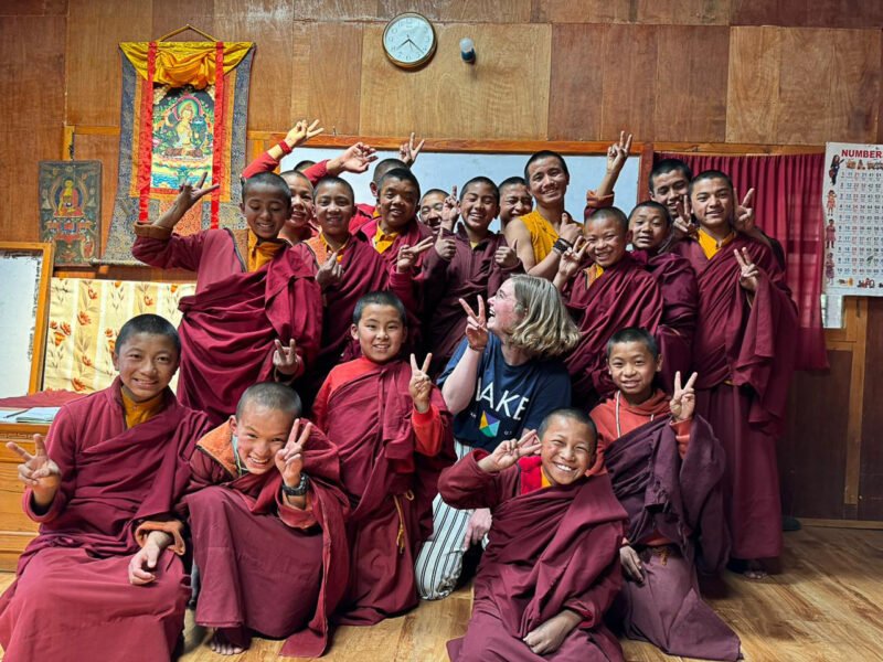 volunteer with monks