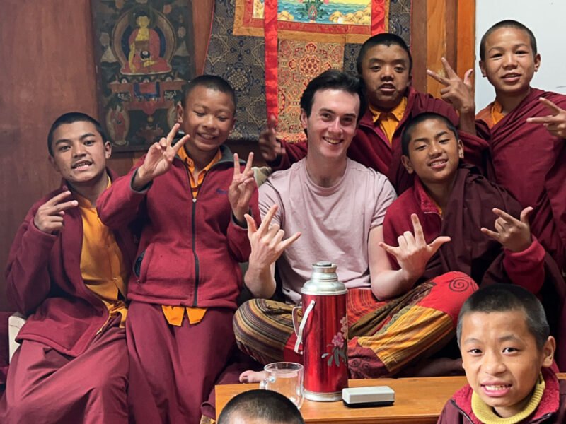 volunteer with monks