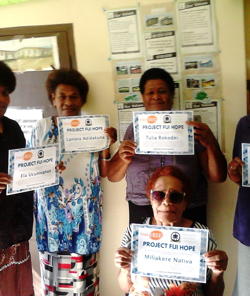 Donations to woman and childrens commune in fiji