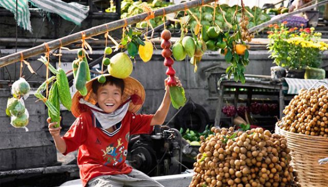 Floating market vietnam