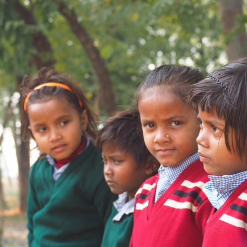 school kids in india