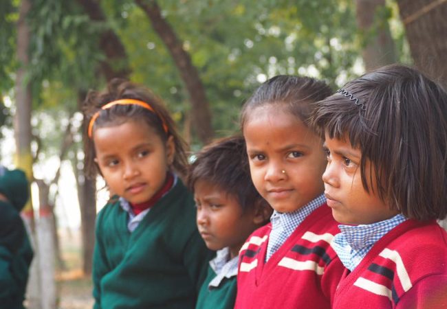 school kids in india