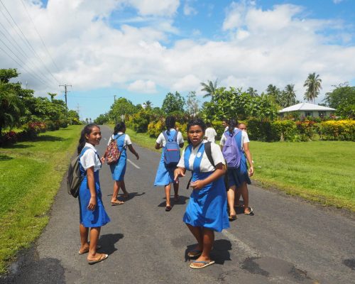 School kids in Apia