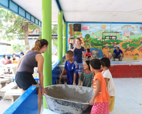 refurbishing the local primary school in singburi