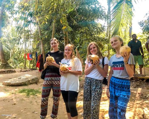 drinking from coconuts in Sri Lanka